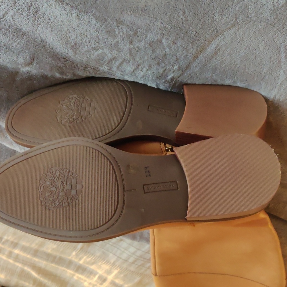 New!Vince Camuto camel leather knee boots Y2K Shabbychic Cottagecore Vintag - Picture 4 of 14